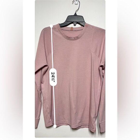Lunya Restore Base Long Sleeve Tee in Pink M - Picture 4 of 11